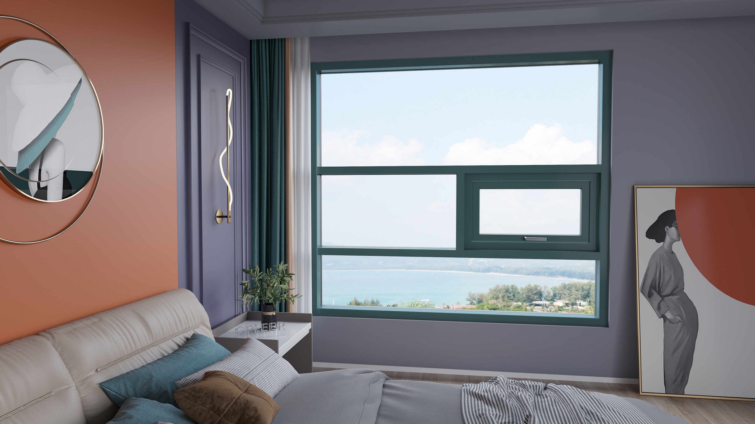 Cửa đi xếp trượt 4 cánh